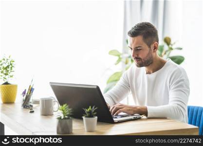 businessman working laptop