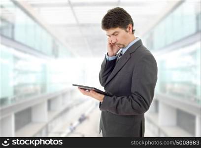 businessman working with a tablet pc, at the office