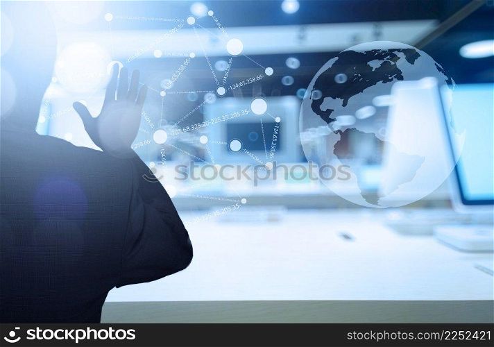 businessman working with modern technology as concept 