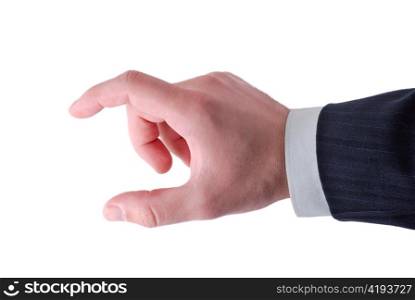 businessmen&acute;s fingers showing size