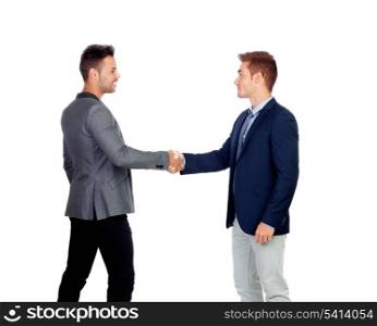Businessmen Agreeing isolated on a white background