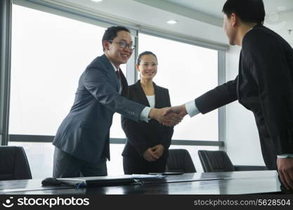 Businessmen Greeting Each Other with a Handshake