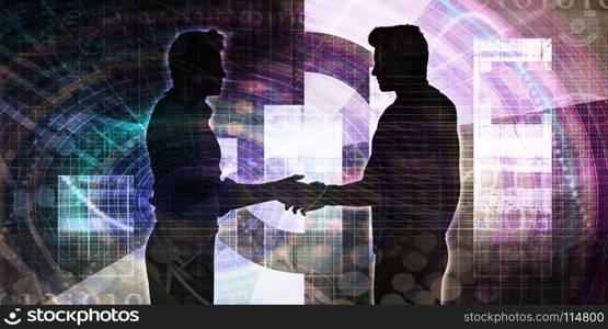 Businessmen Handshaking to Strike a Deal as Concept. Businessmen Handshaking