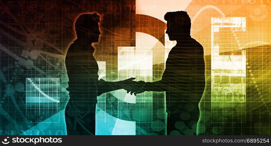 Businessmen Handshaking to Strike a Deal as Concept. Businessmen Handshaking