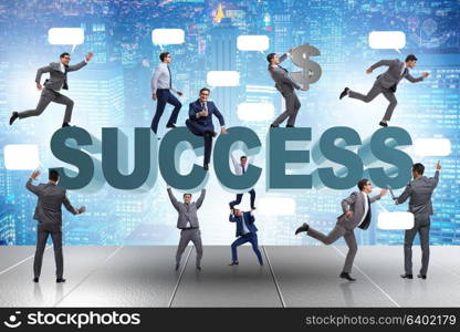 Businessmen in success business concept