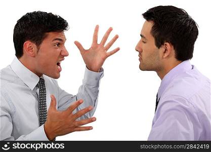 businessmen quarreling