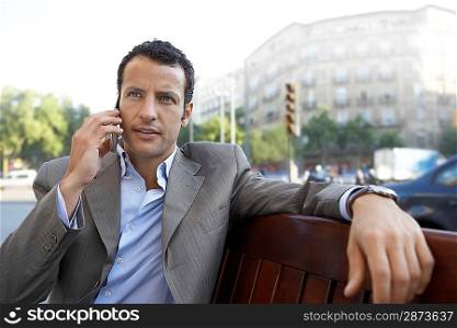 Businessmen Using Cell Phone