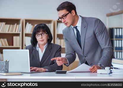 Businesspeople having business discussion in office