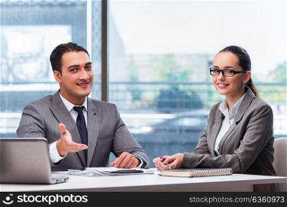Businesspeople having discussion in the office