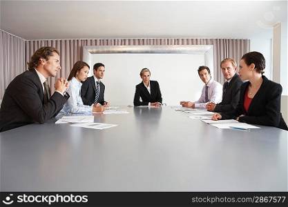 Businesspeople in Conference Room During Meeting