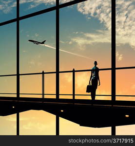 Businesswoman at airport