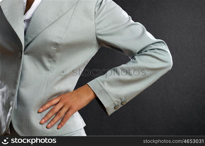 Businesswoman. Close up of confident businesswoman in suit
