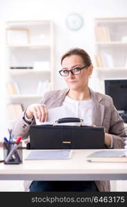 Businesswoman employee working in the office