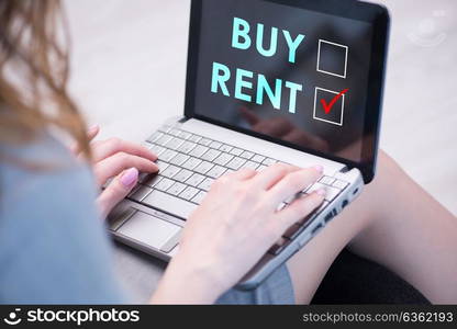 Businesswoman facing dilemma of buying versus renting