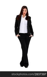 Businesswoman in a trouser suit