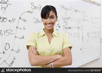 Businesswoman in Front of Whiteboard