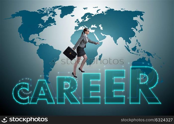 Businesswoman in global employment concept