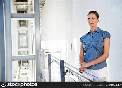 Businesswoman in Modern Building