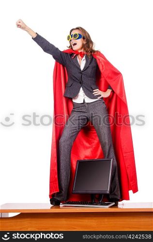 Businesswoman in superwoman concept