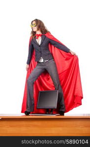 Businesswoman in superwoman concept