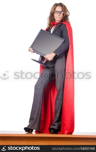 Businesswoman in superwoman concept