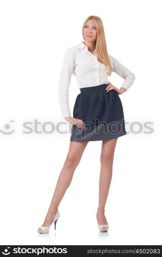 Businesswoman isolated on the white
