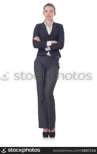 Businesswoman isolated on the white