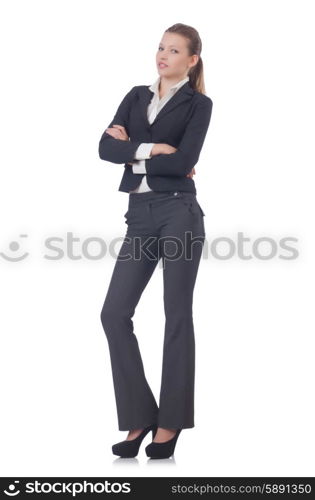 Businesswoman isolated on the white