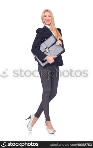 Businesswoman isolated on the white background