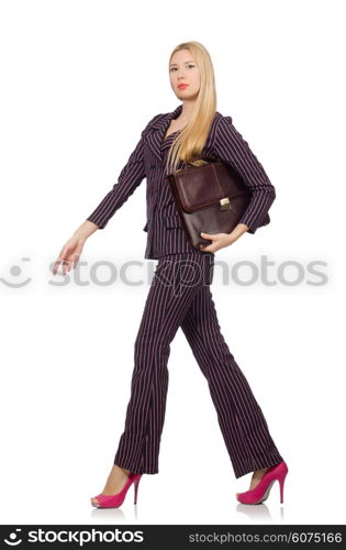 Businesswoman isolated on the white background