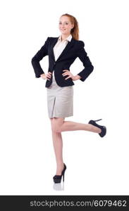 Businesswoman isolated on the white background