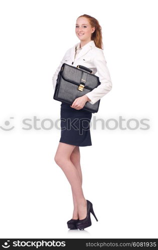 Businesswoman isolated on the white background