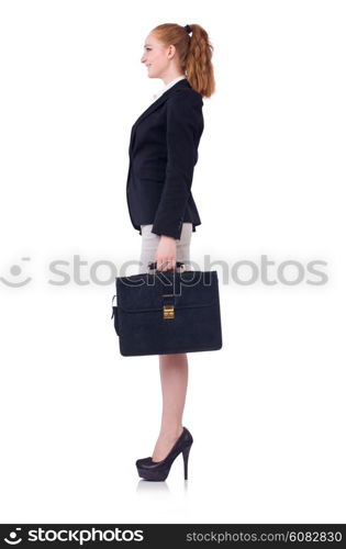 Businesswoman isolated on the white background