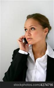 Businesswoman making a call