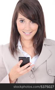 Businesswoman on mobile phone