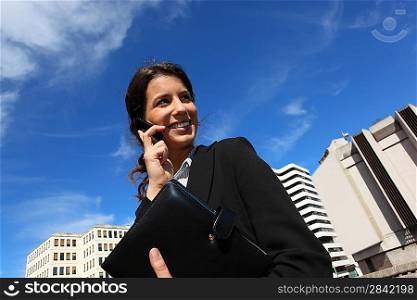 Businesswoman on the cellphone