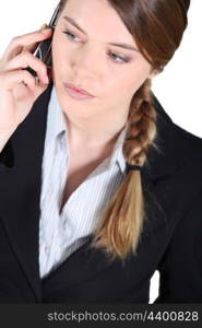 Businesswoman on the phone.