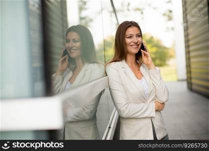 Businesswoman on the phone at outdoor