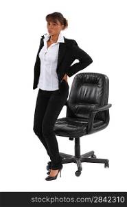 Businesswoman sat down for too long