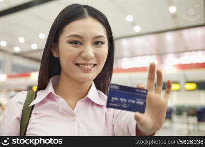 Businesswoman Showing Credit Card