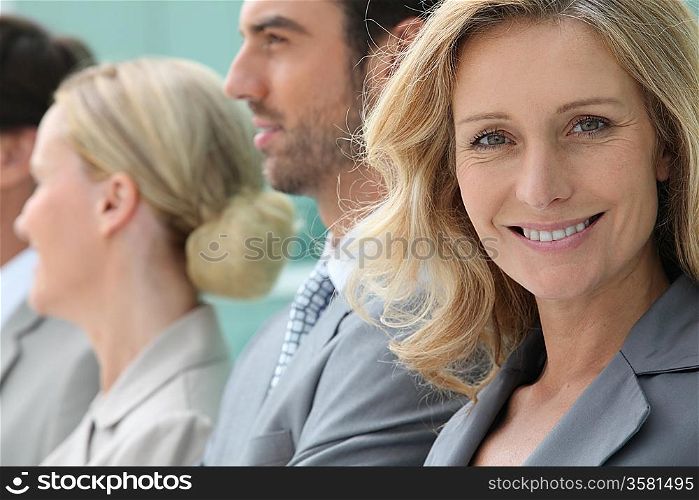businesswoman smiling