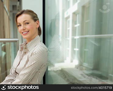 Businesswoman smiling