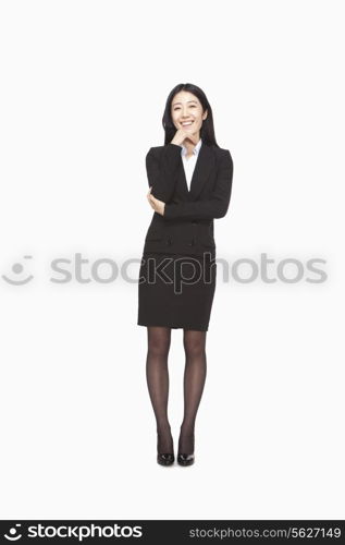 Businesswoman smiling