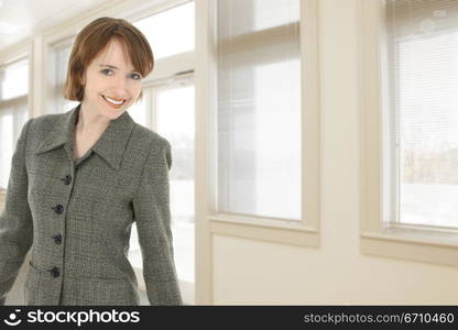 Businesswoman smiling