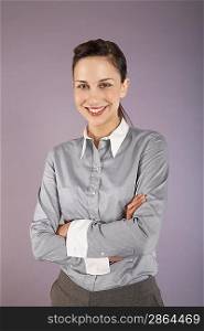 Businesswoman Standing with Arms Crossed