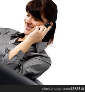 Businesswoman talking on a mobile phone