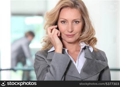 businesswoman talking on the phone