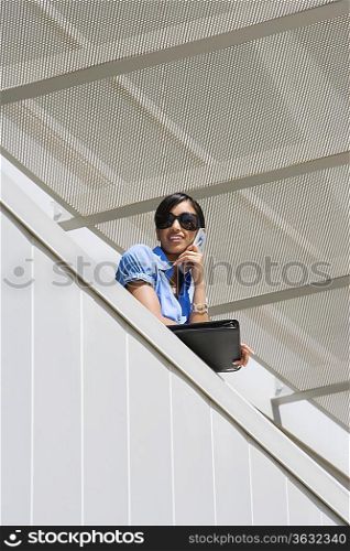 Businesswoman Using Cell Phone