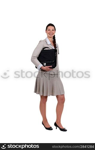 Businesswoman with a briefcase