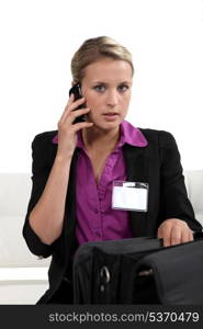 Businesswoman with a briefcase